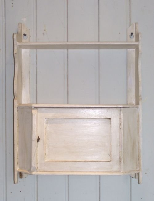 Edwardian Painted Pine Wall Cabinet